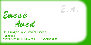 emese aved business card