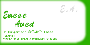 emese aved business card